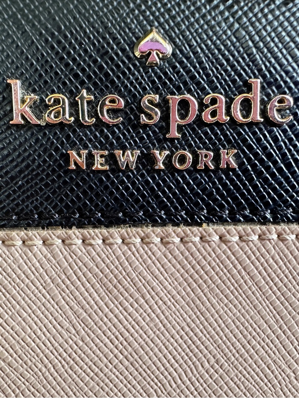 Kate Spade Staci Colorblock Medium Compact Bifold Wallet warm beige/black - Picture 11 of 13